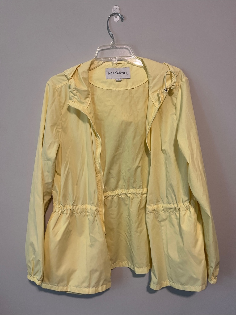 J. Crew Pale Yellow Hooded Utility Jacket